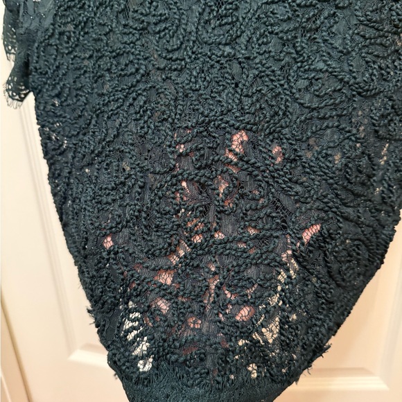 Zara Dark Green Lace Blouse - Picture 2 of 5